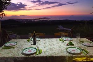 Romantic dinner at sunset